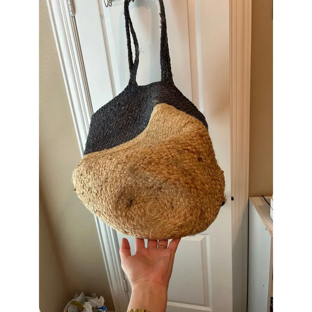 Very Large Free People Tote Navy and Tan